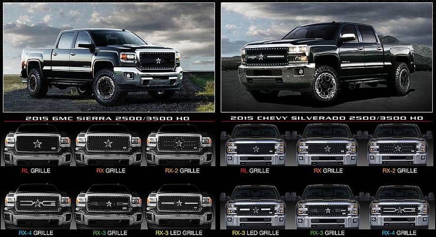 2015 RBP Grilles for Chevy and GMC