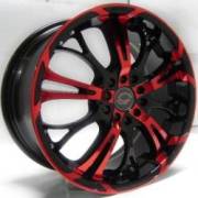 G-Line G667 Black and Red 2-tone custom wheels