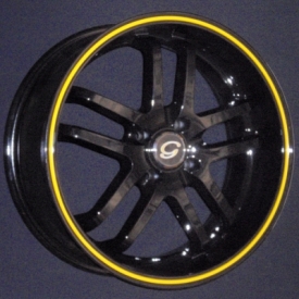 G 817 Black with Yellow Stripe