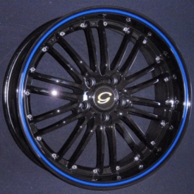 G 820 Black with Blue Stripe