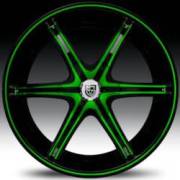 Lexani LX-6 Black and Green