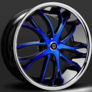 Lexani Polaris Blue and Black Wheels