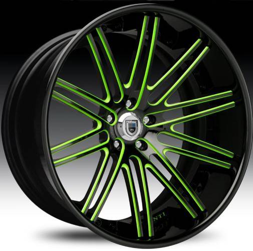 Asanti Concave CX-504 Black with Green Accents