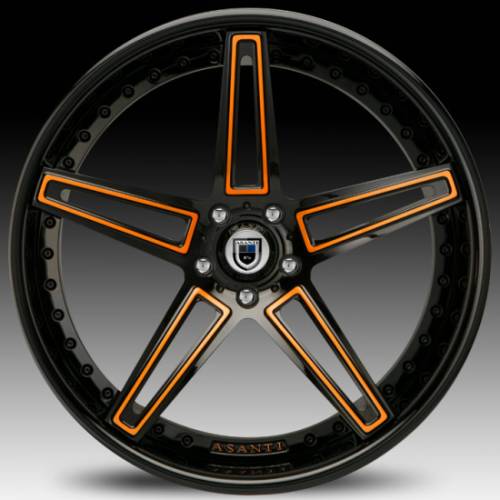Asanti Concave CX-506 Black with Orange Accents