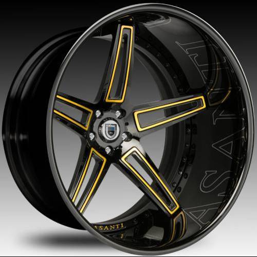 Asanti Concave CX-506 Black with Yellow Accents