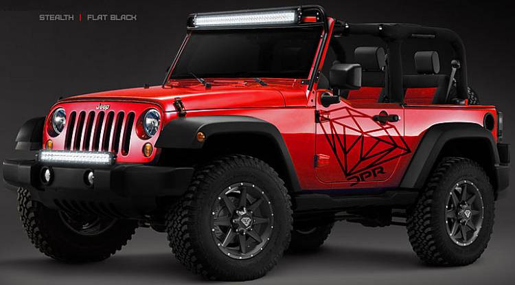 Jeep Wrangler on DPR Stealth Off-Road Wheels