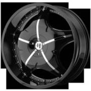 Helo Wheels HE846 Gloss Black with Chrome Accents