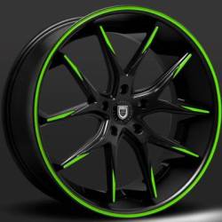 Lexani R-Twelve Black with Green Accents