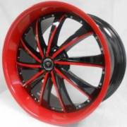 White Diamond 0016 Red and Black Wheels