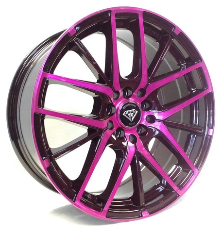 White Diamond W0029 Pink and Black Wheels