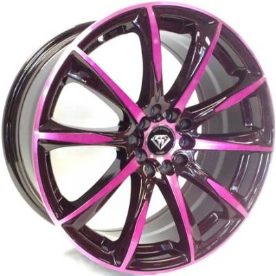 White Diamond W1026 Pink and Black Wheels